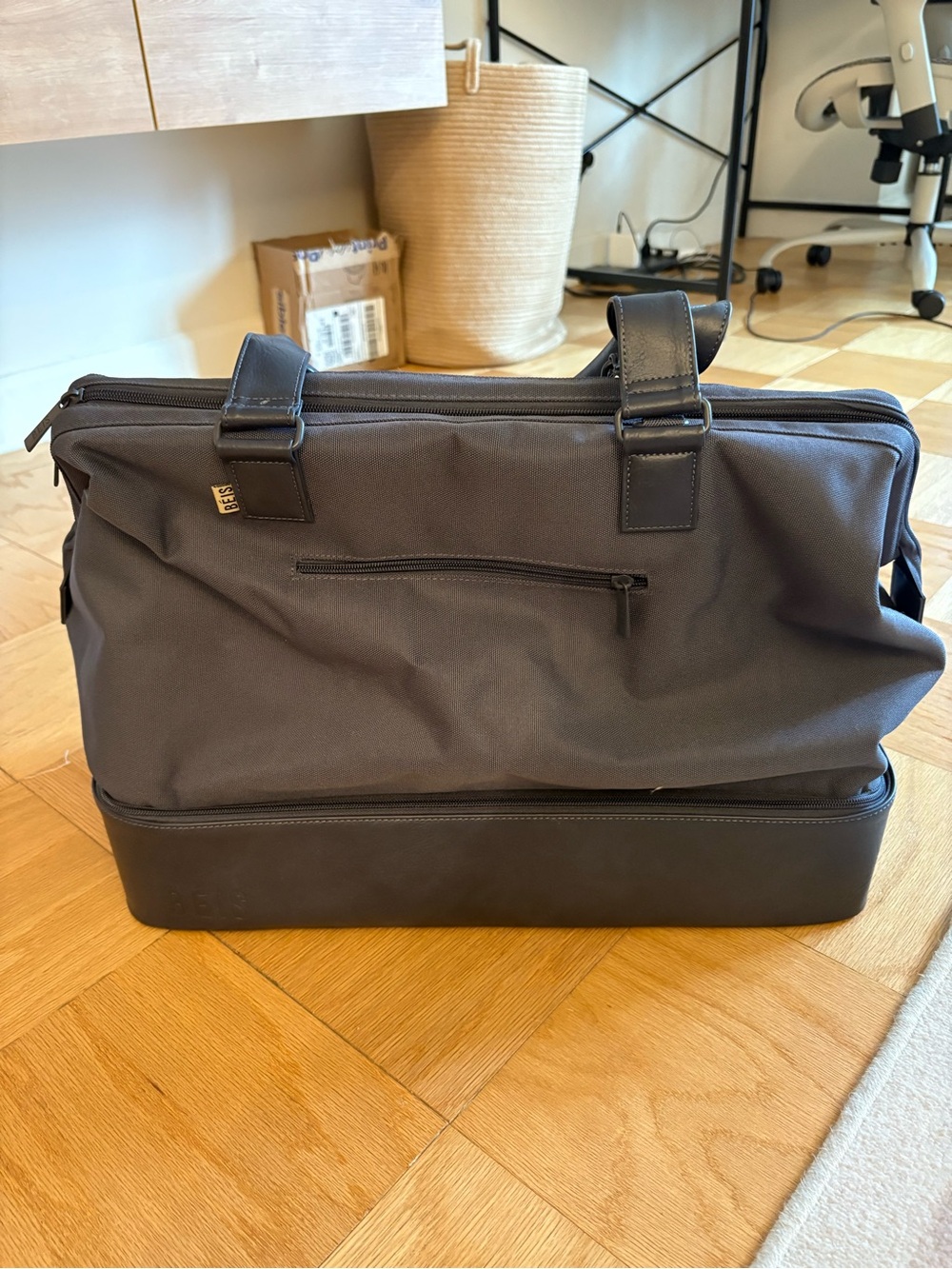 BEIS Navy Blue/Gray Weekender Bag